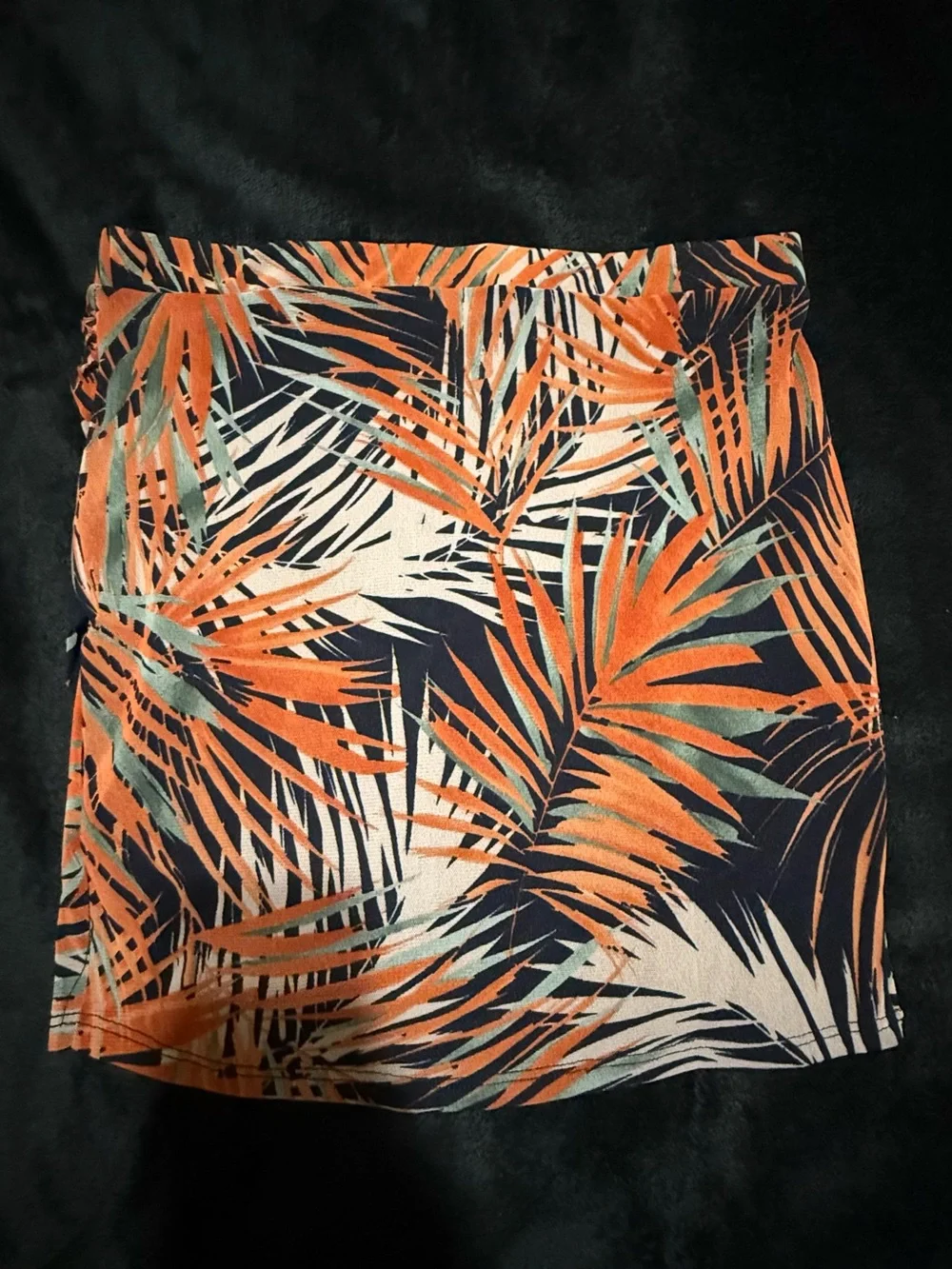Windsor Orange, Teal & Black Palm-Print Maxi Skirt - Picture 3 of 3